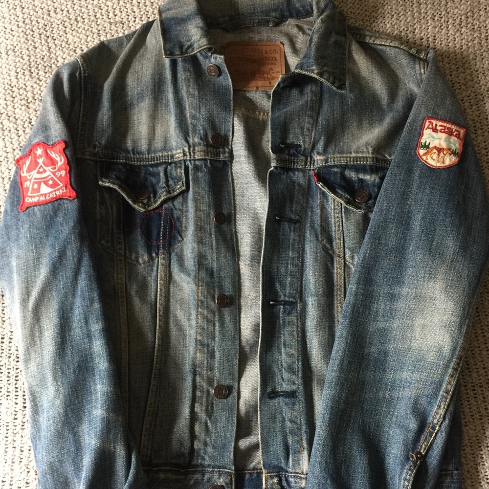 Vintage Levi’s denim jacket with patchwork detail